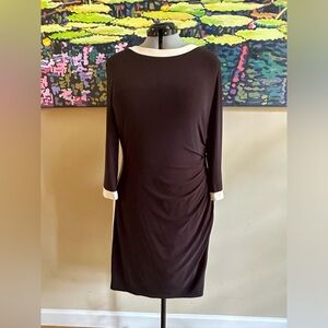 Vintage Ralph Lauren dress with cream and gold button detailing